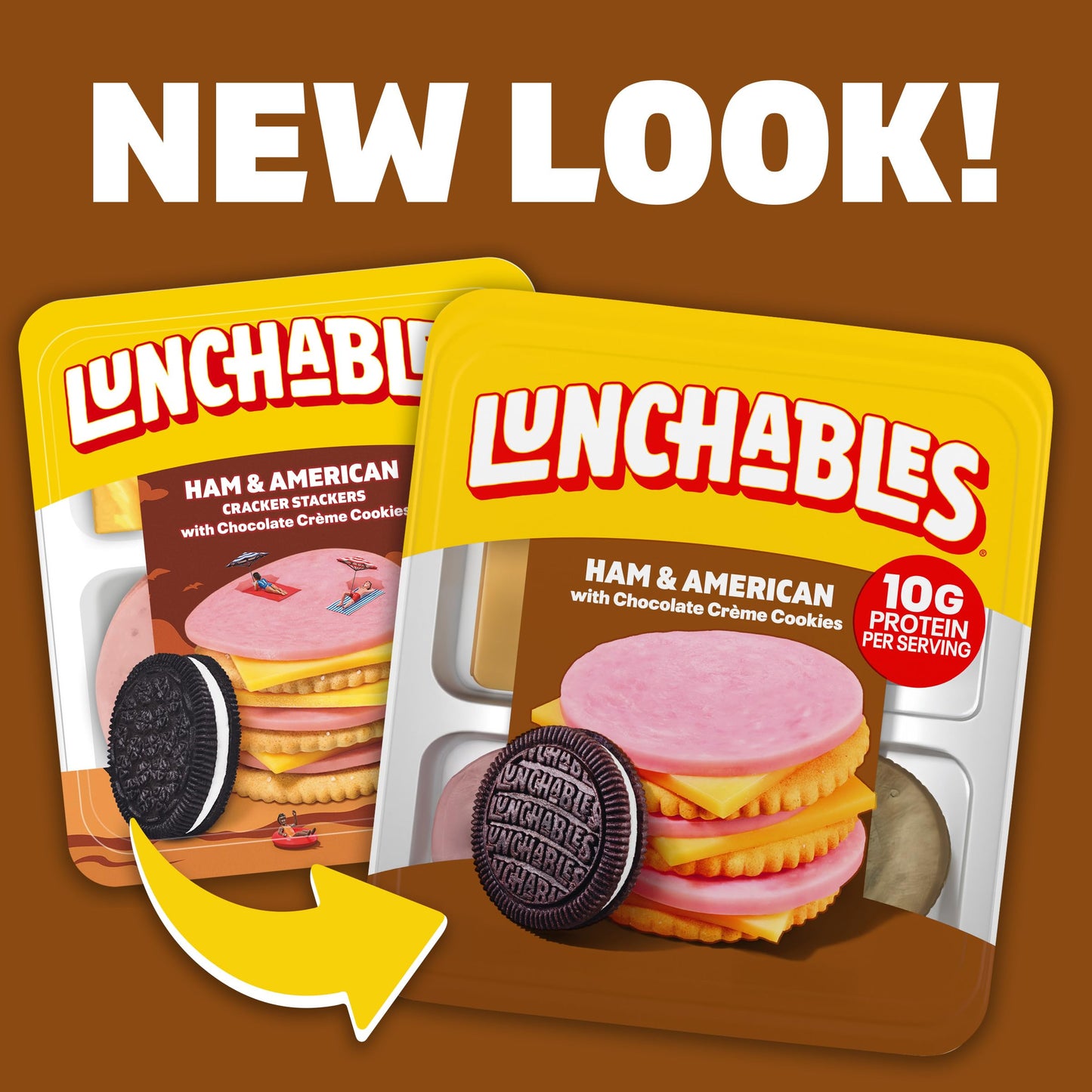 Lunchables Ham & American with Chocolate Creme Cookies, 3.2 oz Pack