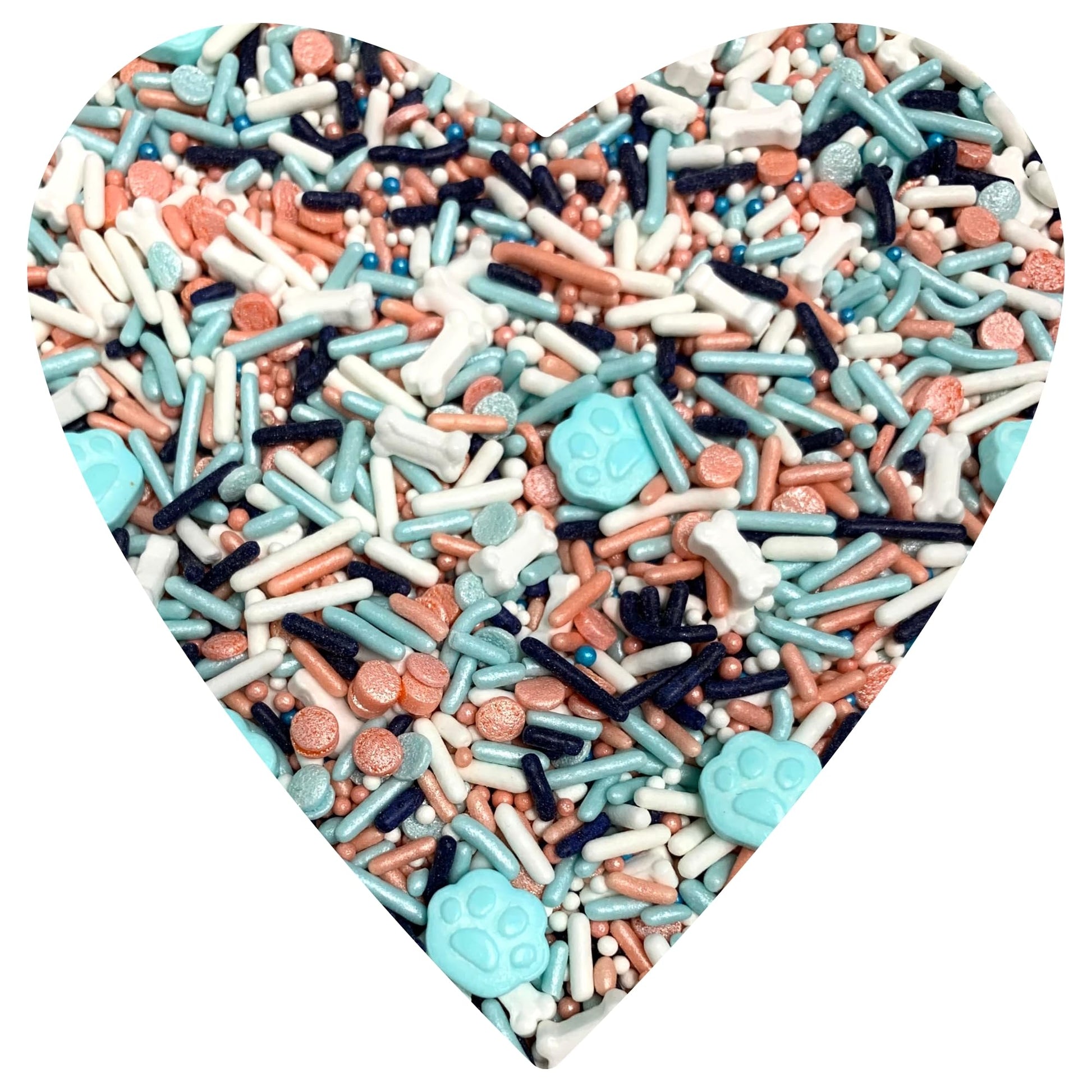 COOL MOM SPRINKLES Blue Dog Paw Sprinkles (4 oz.) - Bluey Themed Birthday Sprinkles for Decorating Cakes, Cupcakes, Cookies & De
