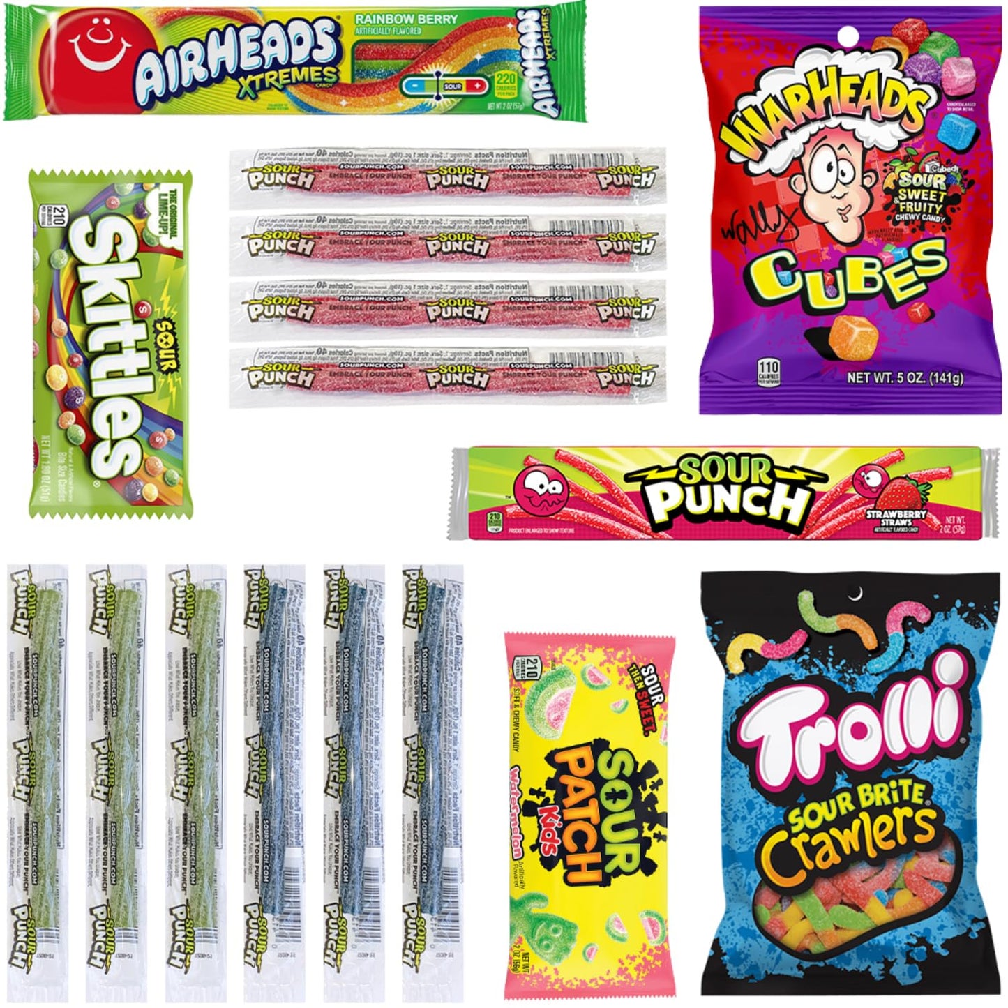 Hangry Kit Sour Candy Variety Pack - 16-Piece Gift Box for Mail Carriers/Post Workers