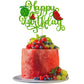 1 Pack Happy Birthday Cake Topper Glitter Watermelon Cupcake Pick Baby Shower Watermelon Fruit Kids Birthday Party Cupcake Decor