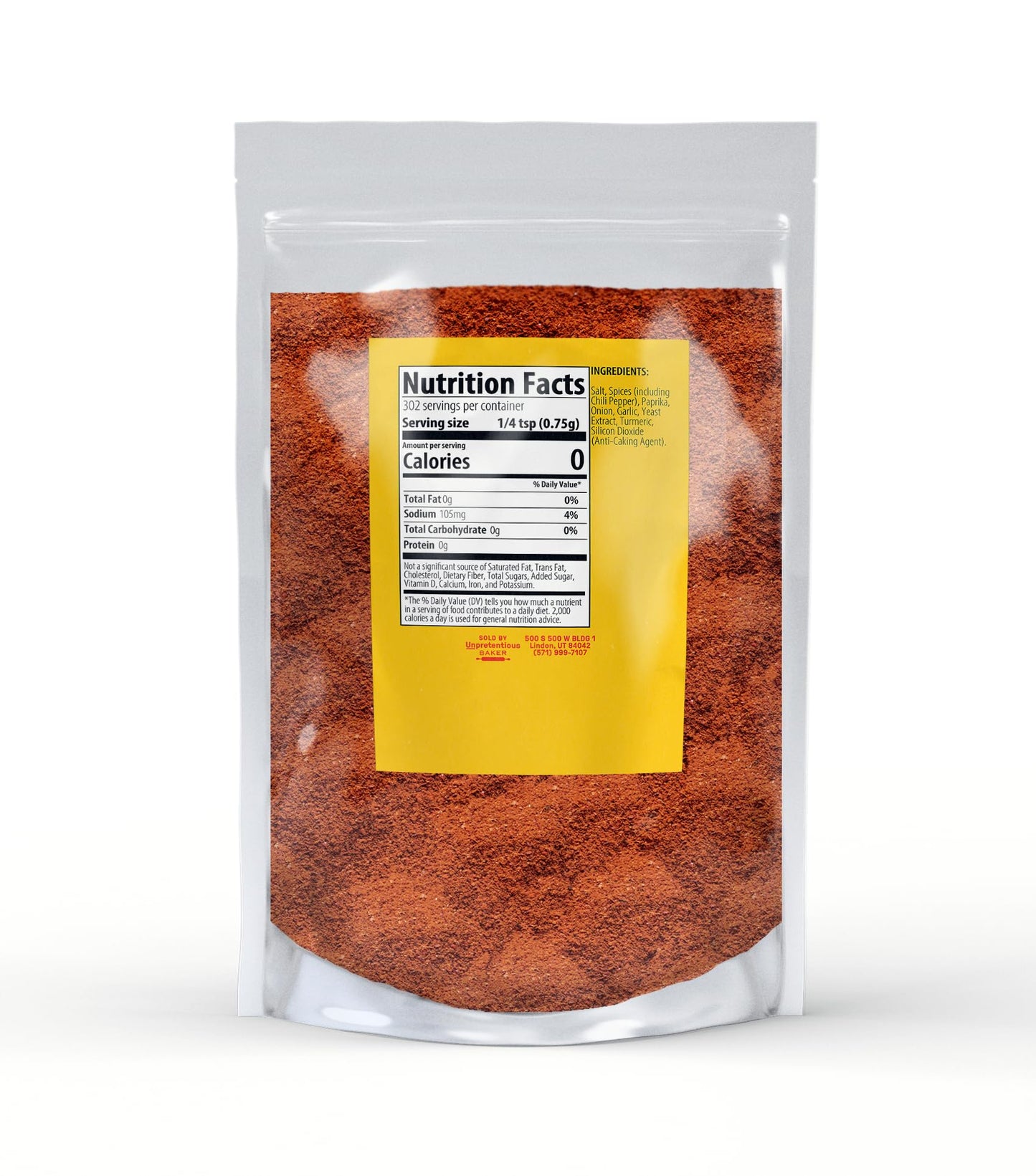 Unpretentious Hot Taco Seasoning, 8 Oz, Tex-Mex Cuisine, Hot & Spicy Seasoning Blend, Tacos