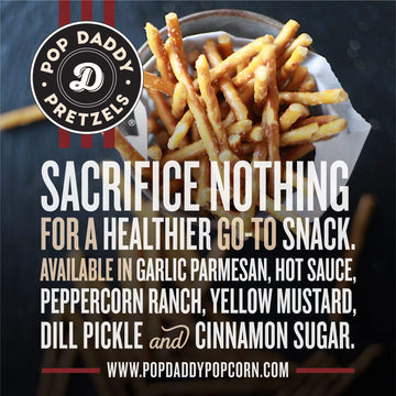 Pop Daddy Flavored Pretzels Sticks, Hot Sauce Flavor, 3oz Healthy Gourmet Pretzels Snacks, 15 Pack
