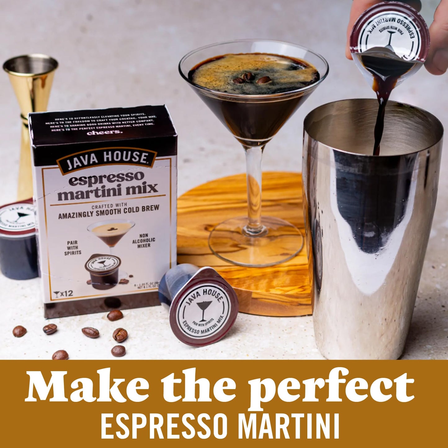 Java House Cold Brew Espresso Martini Pods – 100% Arabica – 6 Pack (Makes 12 Cocktails) – Smooth Coffee with Vanilla Notes