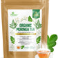Mogo Organic Moringa Tea Bags - 50 Count,100% Pure,Caffeine Free,Rich Aroma And Taste, Enhanced Grade Moringa Tea Leaves, Antioxidants Rich Herbal Green Tea