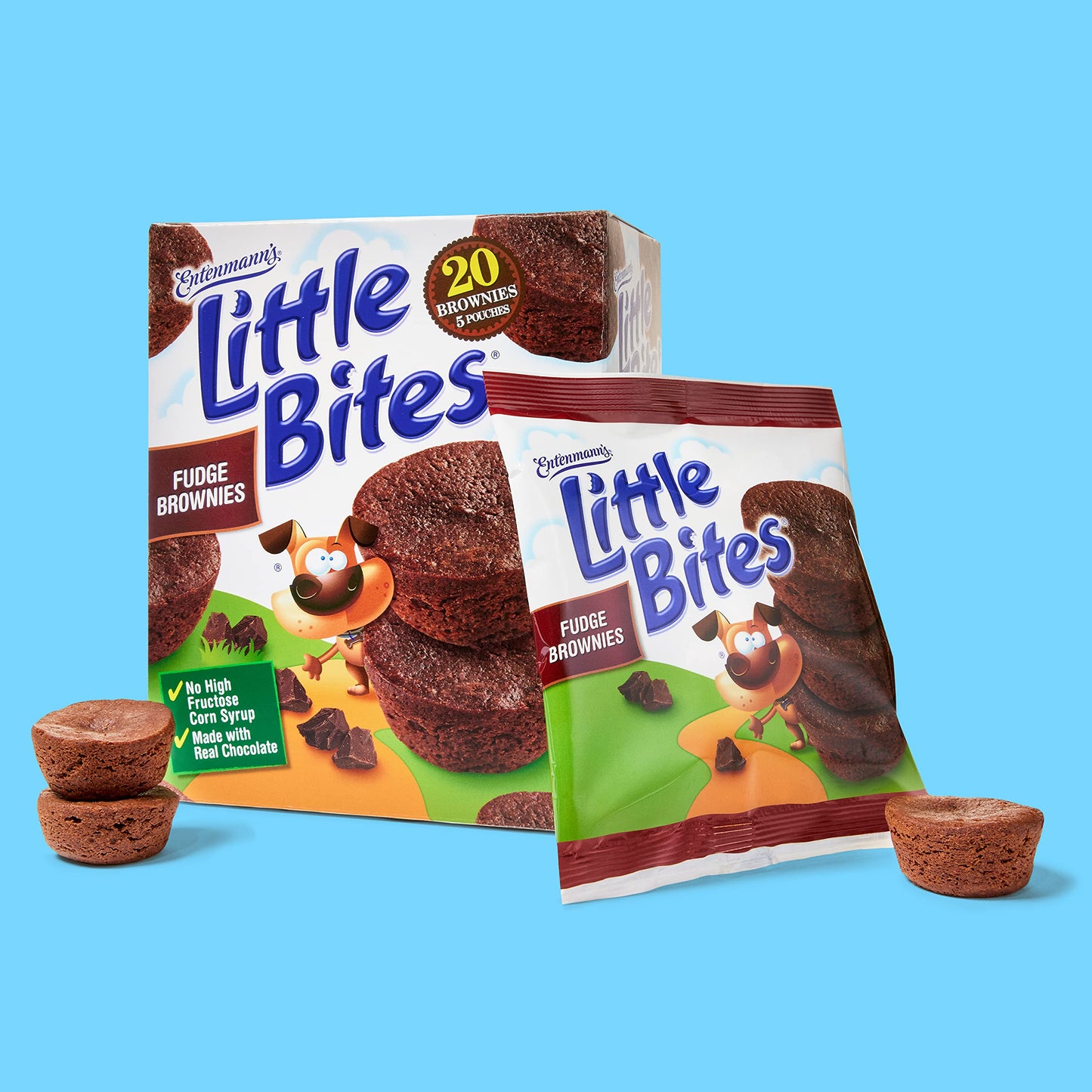 Entenmann'S Little Bites Fudge Brownie Mini Muffins 2 Pack (40 Pouches Total)