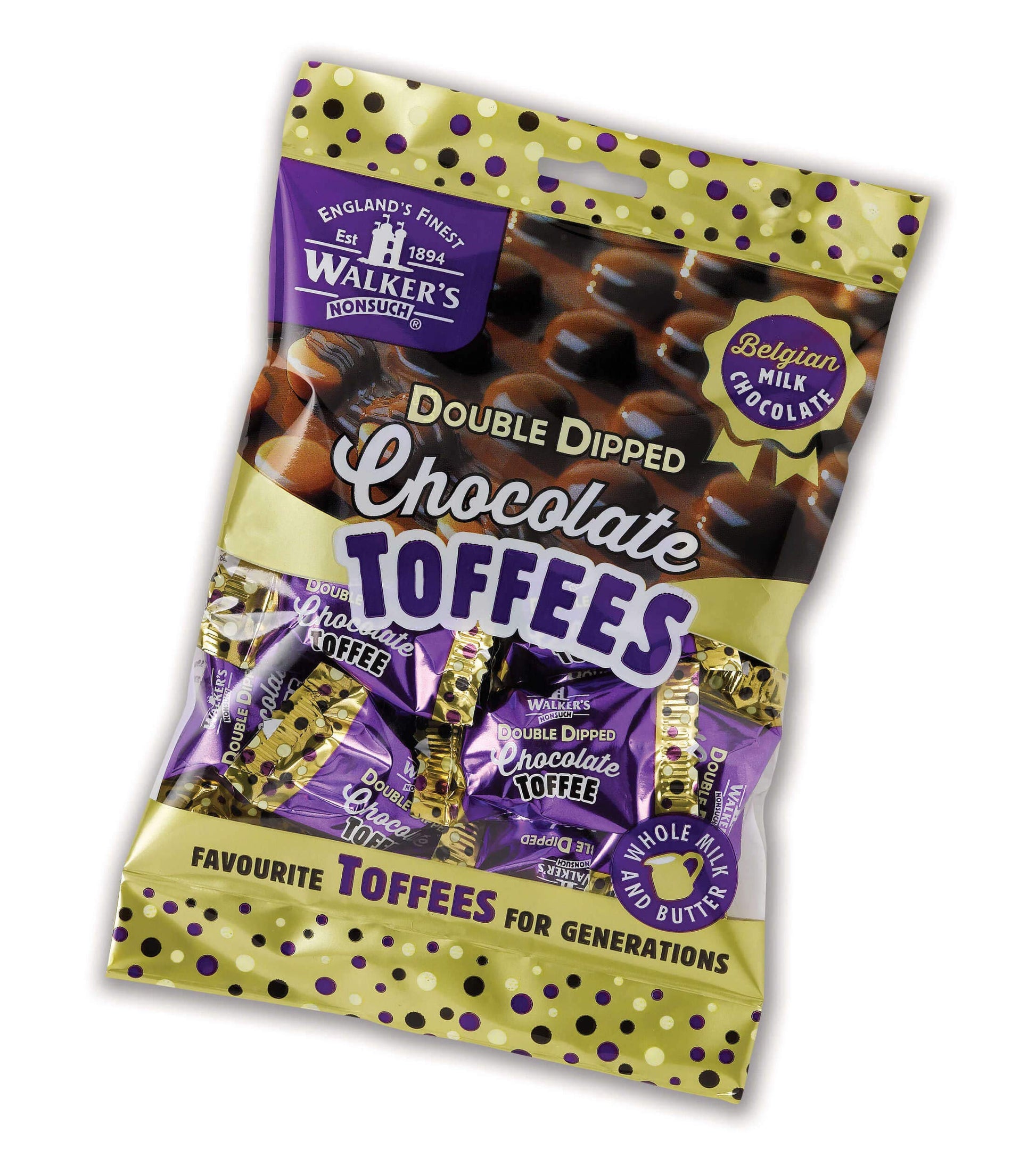 WALKERS Double Dipped Toffees, 135 GR