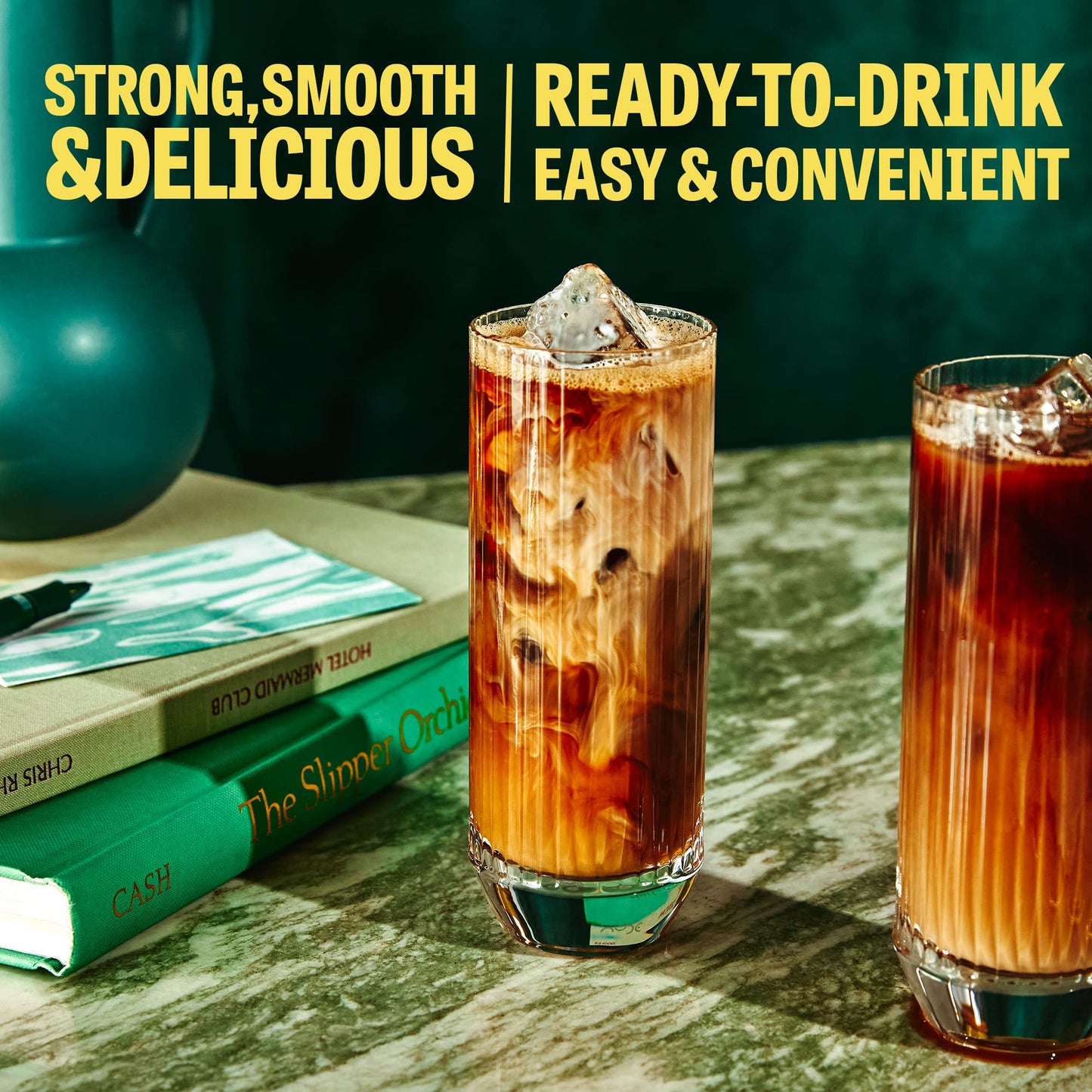 Wandering Bear Straight Black Organic Cold Brew Coffee On-The-Go, Iced Coffee, 11 Fl Oz, 12 Pack - Extra Strong, Smooth, Unsweet