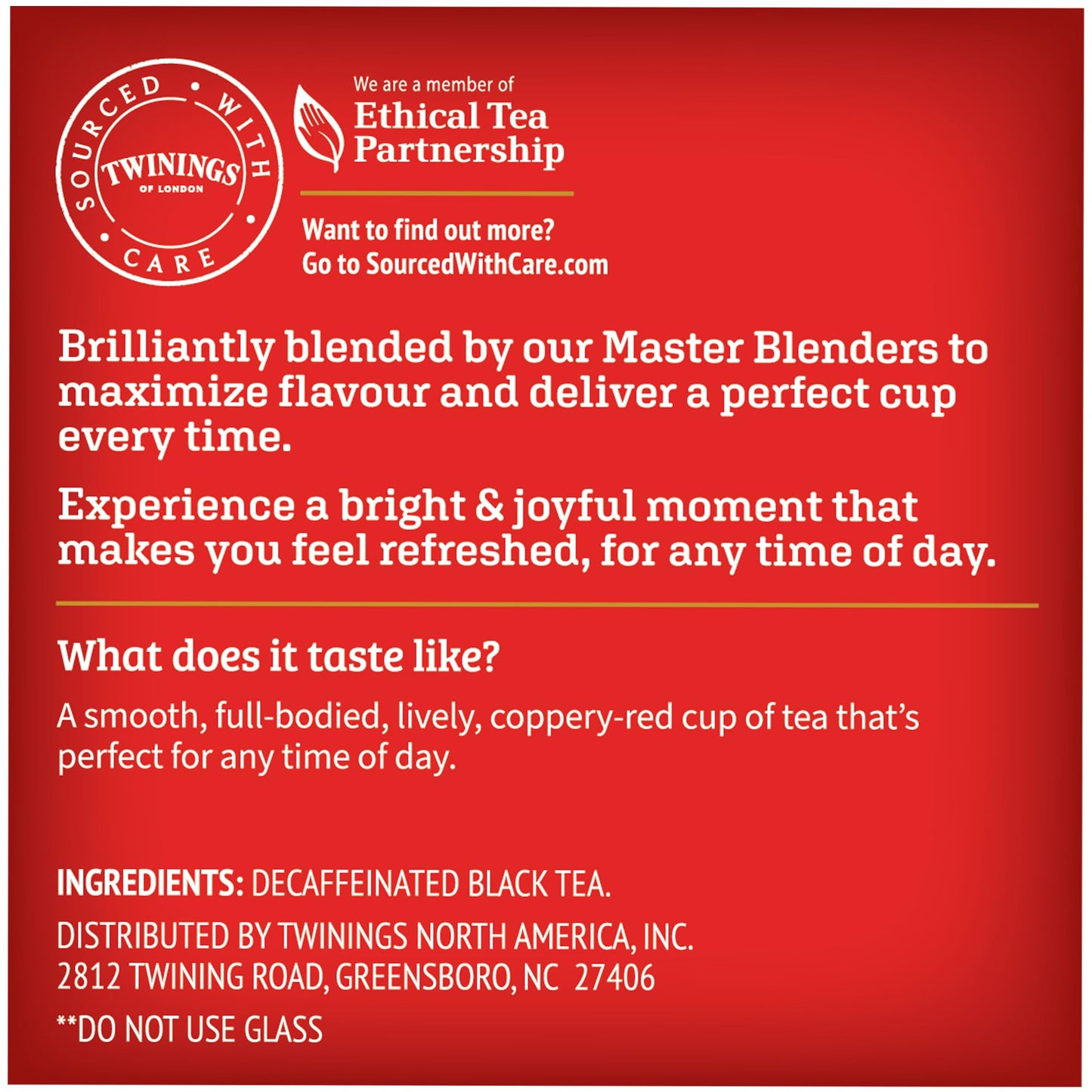 Twinings Decaffeinated English Breakfast Black Tea K-Cup Pods For Keurig, 12 Count (Pack Of 6), Smooth, Flavourful, Robust, Enjo