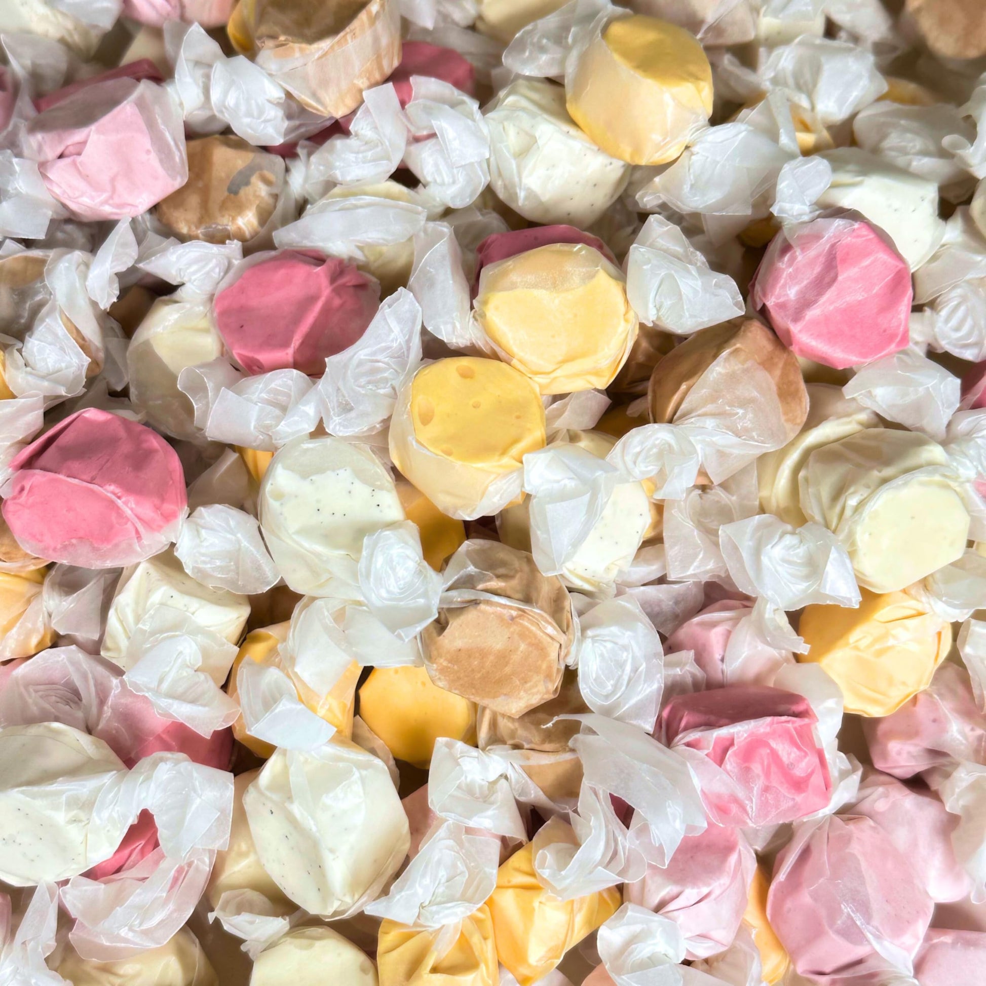 Simply Taffy Soft and Chewy Gourmet Taffy Made With Real Fruit Puree 1 LB Bulk Bag Mango Banana Raspberry Blueberry Chocolate Va