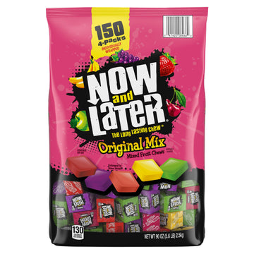 Now and Later Candy, Original Mix, Chewy and Fruity, 150 count, 90 oz
