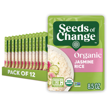 Seeds Of Change Organic Aromatic Jasmine Rice, Microwaveable Ready To Heat. 8.5 Ounces (Pack Of 12)