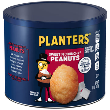 Planters Sweet N Crunchy Peanuts, 10 oz Can, Pack of 6