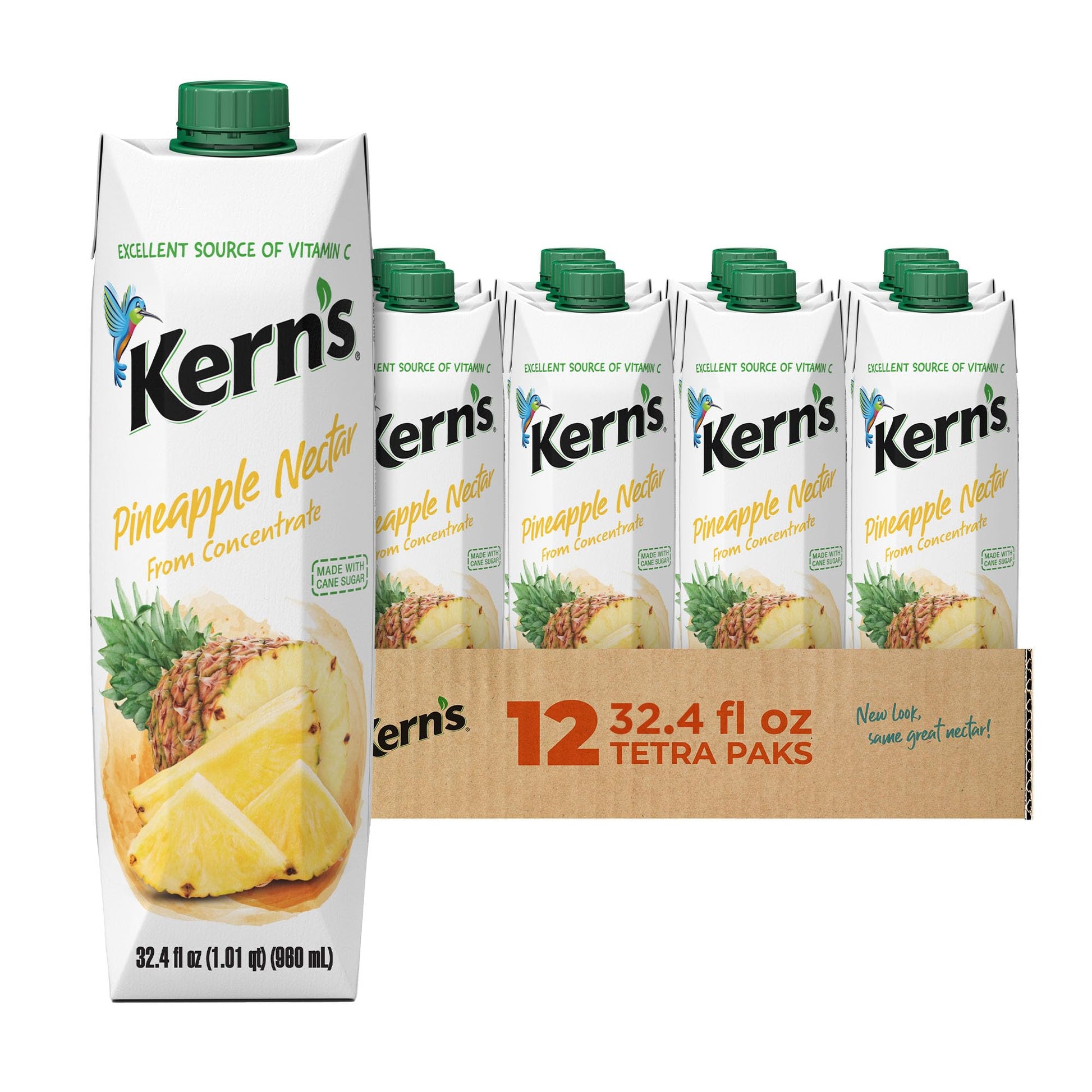 Kern'S Pineapple Nectar, 32.4 Fl Oz (Pack Of 12)