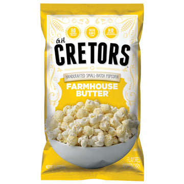 G.H. Cretors Popcorn Farmhouse Butter, 12 Pack, 4.5 oz Each, Snack Size