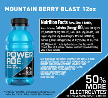 POWERADE Mountain Berry Blast Bottles  12 fl oz  8 Pack