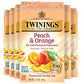 Twinings Peach & Orange Herbal Tea, 20 Count (Pack of 6), Caffeine-Free, Individually Wrapped Teabags