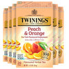 Twinings Peach & Orange Herbal Tea, 20 Count (Pack of 6), Caffeine-Free, Individually Wrapped Teabags