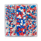 Sentovac Patriotic Sprinkles Red White And Blue Nonpareils Jimmies Star Mix Edible Sprinkle For Cake Decorating Candy Cookie Bak