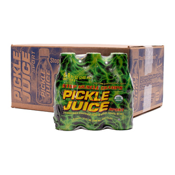 Pickle Juice Sports Drink, Organic Muscle Cramp Relief, 8 oz Bottles, 24 Pack, Transparent