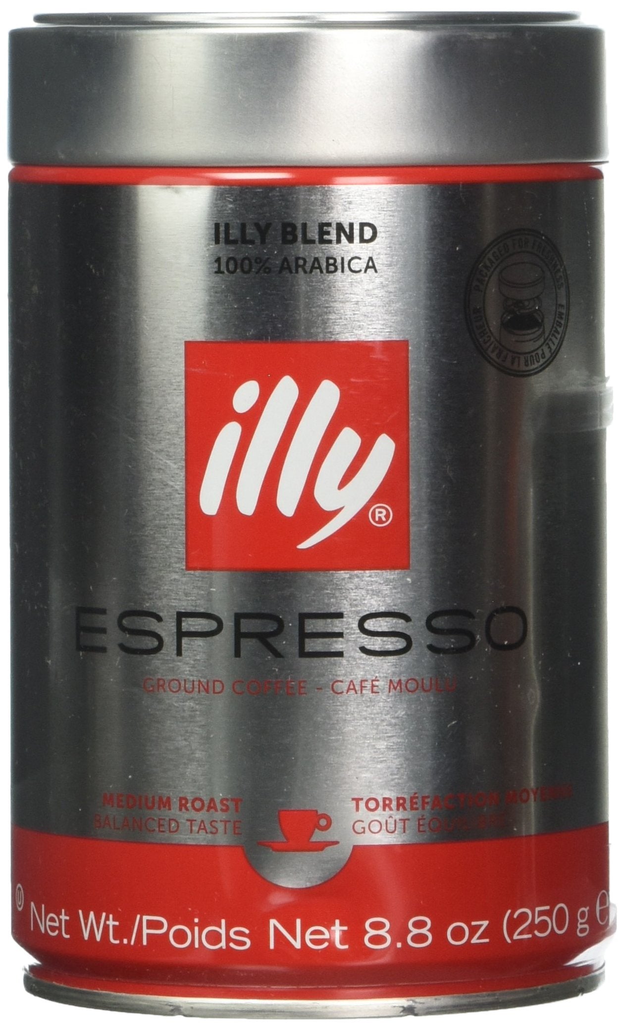 Illycaffe Coffee Grnd Normale Fine, 8.8 Oz (Pack Of 6)