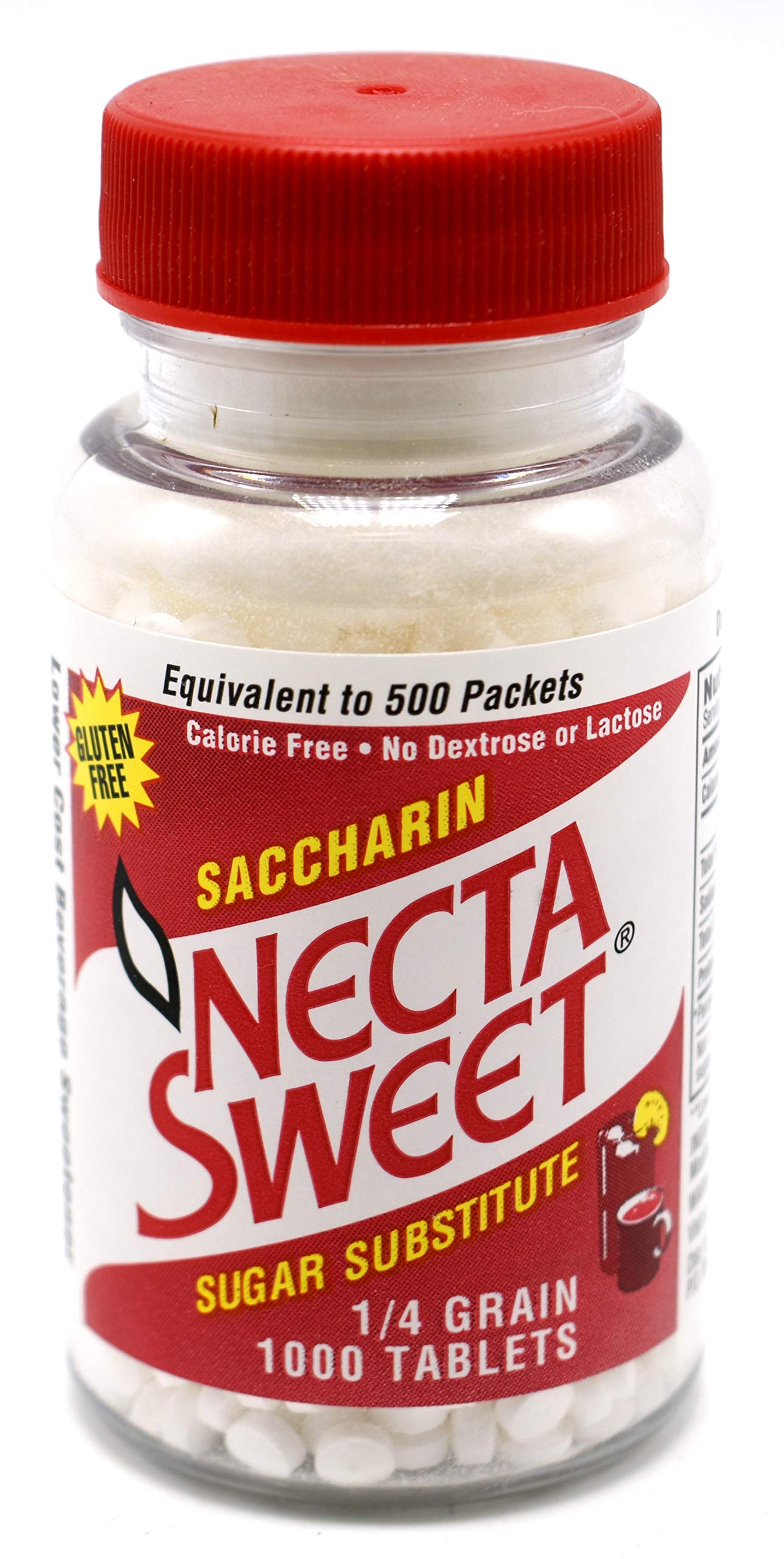 Necta Sweet Saccharin Pieces  1/4 Grain  1000 Tablet Bottle (Pack Of 4)