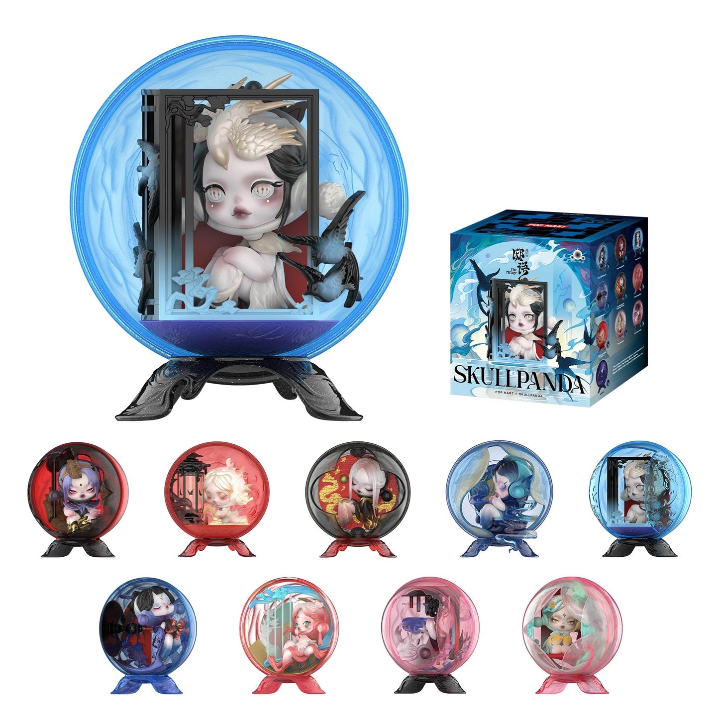 Pop Mart Skullpanda The Mirage Series Figures Blind Box Figures, Random Design Mystery Toys For Modern Home Decor, Collectible Toy Set For Desk Accessories, Single Box