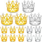15Pcs Crown Cake Topper, Gold Silver Mini Crowns, Small Crystal Pearl Cupcake Toppers For Flower Arrangements Cupcake Baby Showe