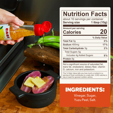 Cabi Sweet Yuzu Vinaigrette (Pack of 2) - Artisanal Vegan Salad Dressing, Japanese Rice Vinegar Condiment for Seafood & Sushi