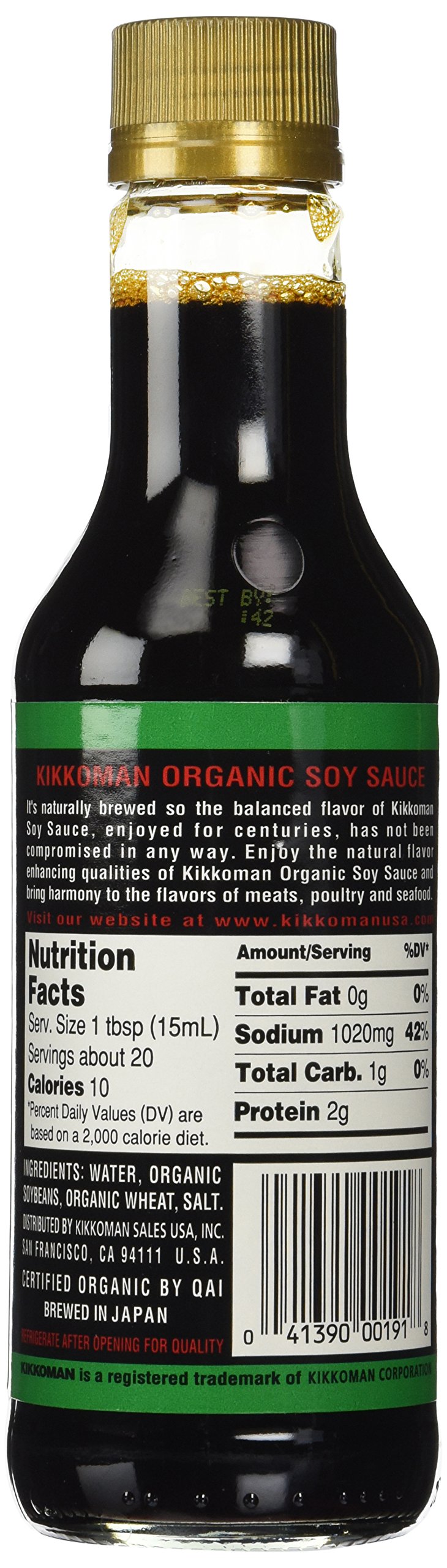 Kikkoman Organic Naturally Brewed Soy Sauce, 10 Ounce