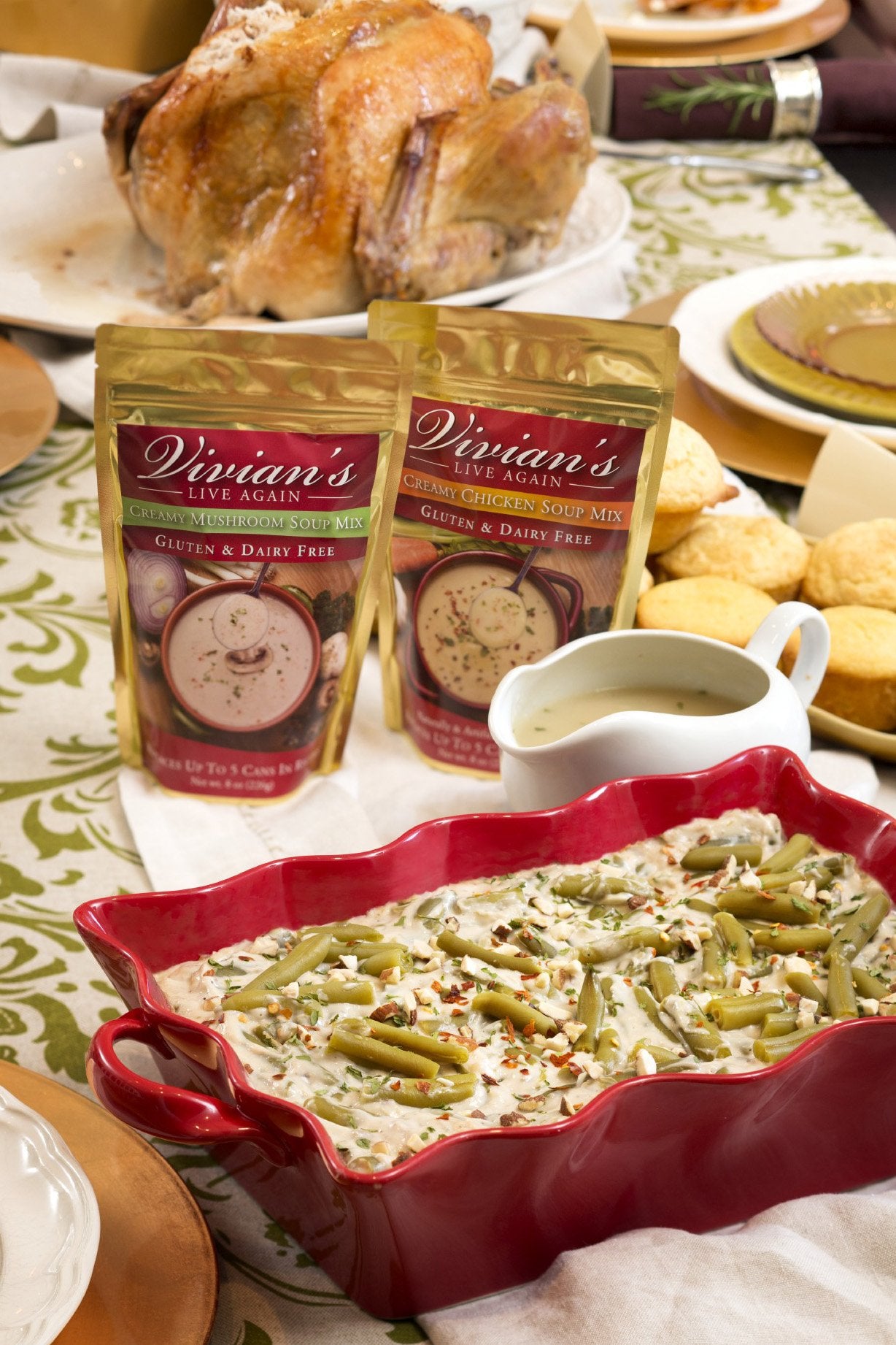 Gluten Free Cream Of Mushroom Soup Mix By Vivians Live Again- Dairy Free Single Packet