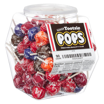 Tootsie Roll Pops Variety Pack Bulk Candy | 90 Individually Wrapped Lollipops Filled With Rolls Assorted Suckers Candies In Reus