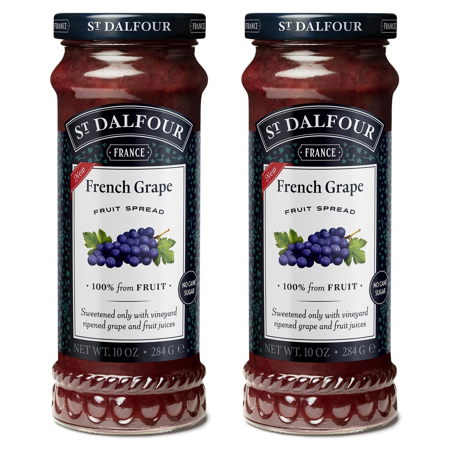 St. Dalfour French Grape Fruit Spread - 10oz - 100% from Fruit, No Artificial Ingredients, Non-GMO, No Cane Sugars, All Natural 
