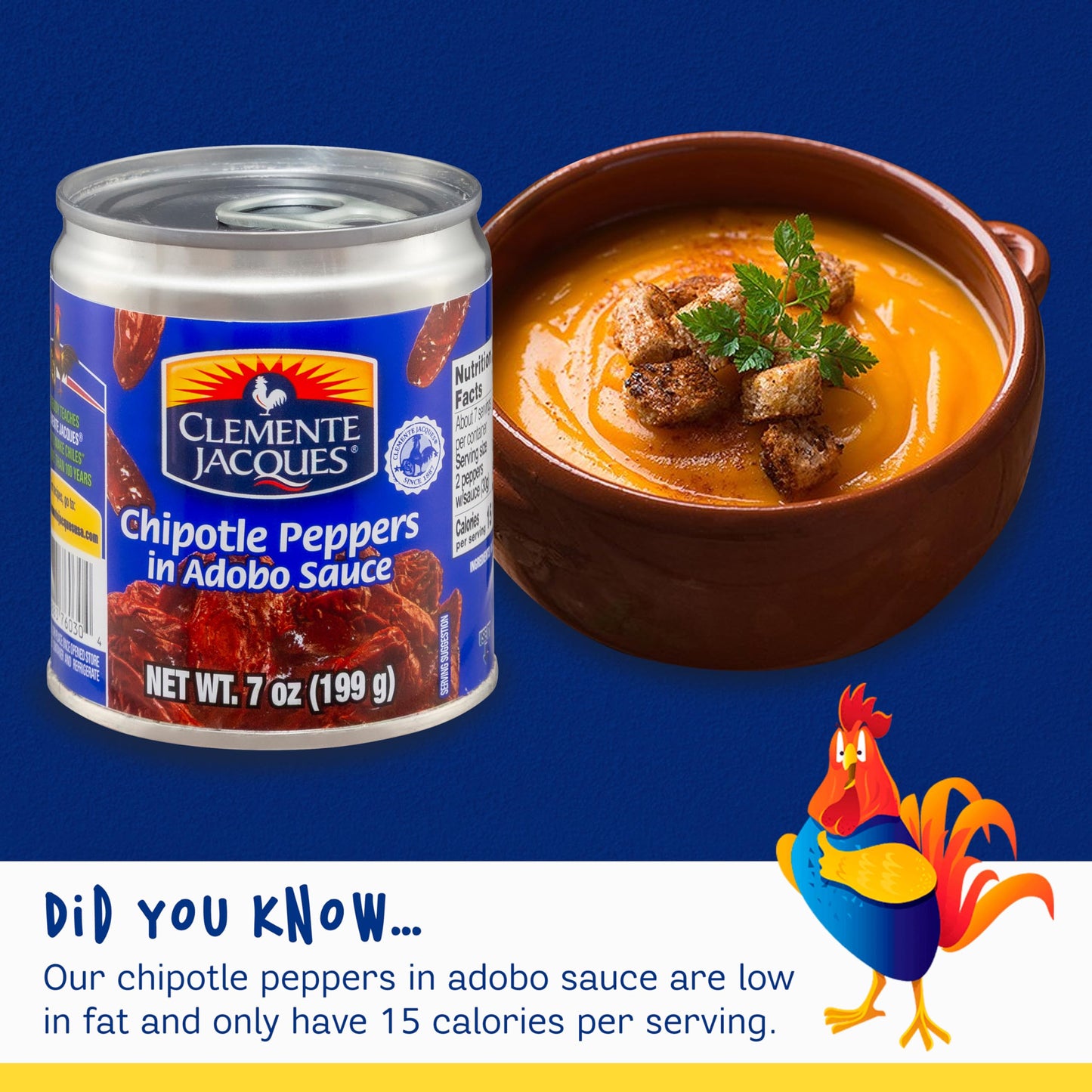 Clemente Jacques Chipotle Peppers in Adobo Sauce  7 oz (Pack of 24)