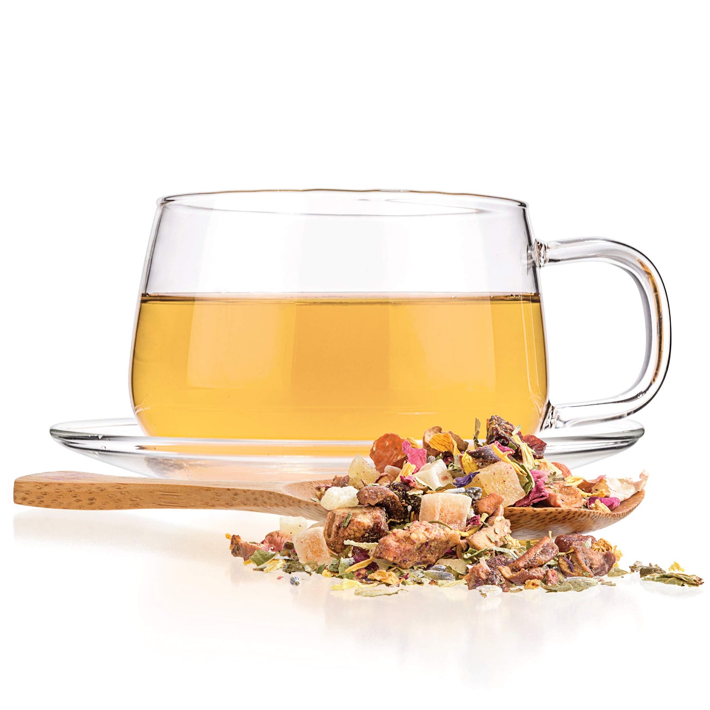 Tealyra Lavender Peach Herbal Tea - Caffeine Free, Calming, Digestive - 4 Ounce (Pack of 1)