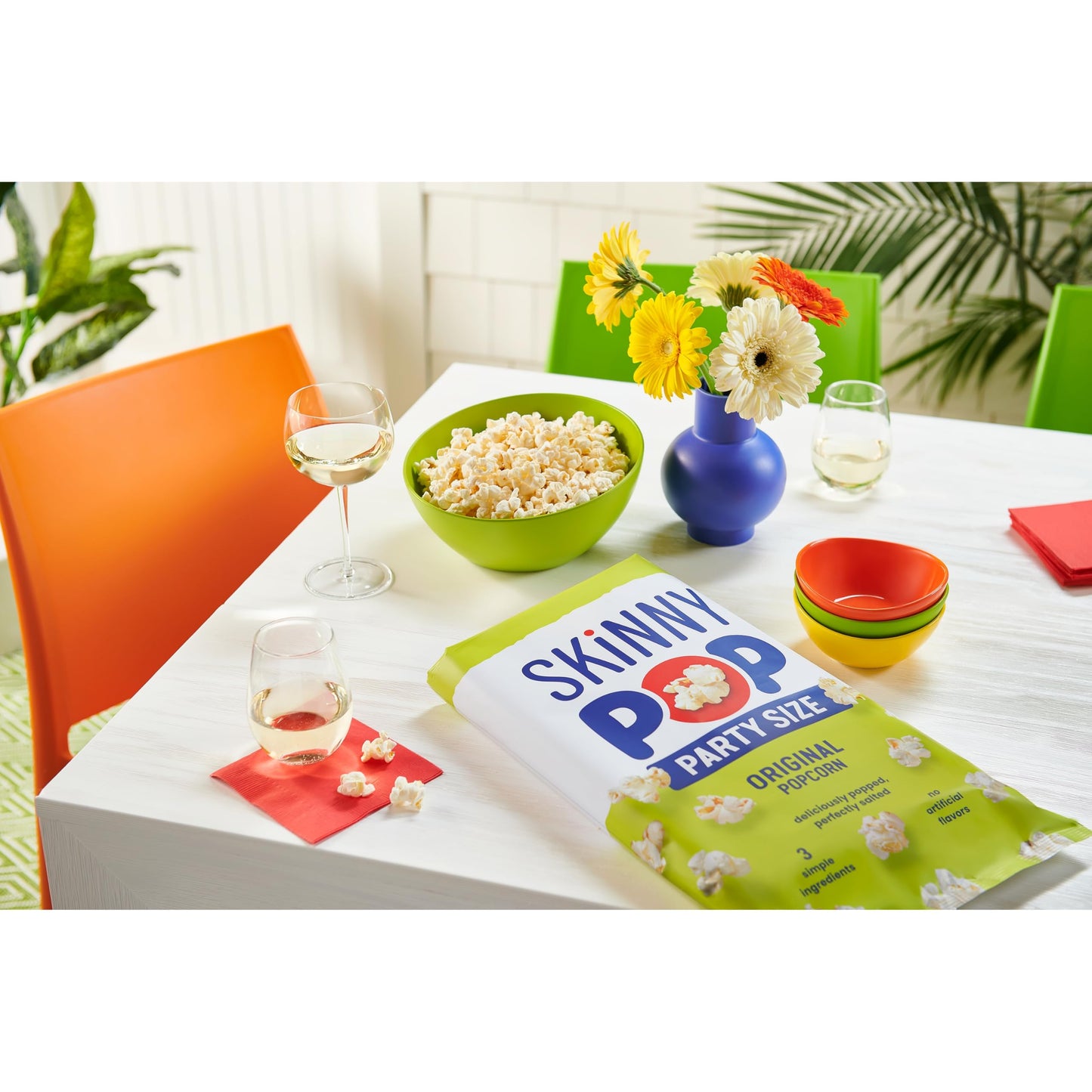 SkinnyPop Popcorn, Original, Whole Grain, Dairy-Free Snack, 8oz Family Size Bag