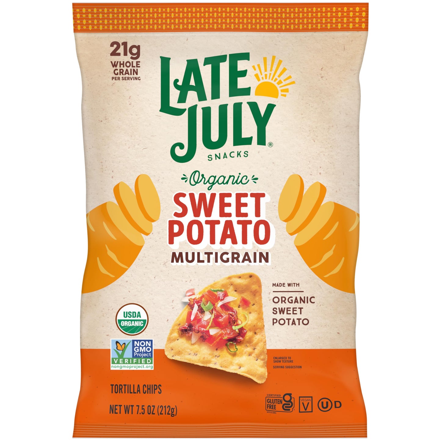 Late July Organic Multigrain Sweet Potato Tortilla Chips, 7.5 Oz, Pack of 1