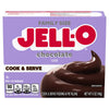Jell-O Cook & Serve Pudding & Pie Filling Mix, Chocolate Flavored, Fat Free, Quick & Easy Dessert, Family Size, 5 oz (Pack of 4)
