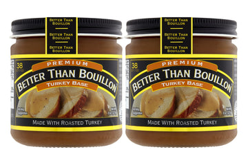 Better Than Bouillon Premium Turkey Base, 8-Ounce Glass Jar, Pack of 2, 38 Servings per Jar