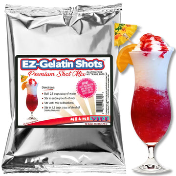EZ-SQUEEZE Miami Vice Jello Shot Mix - Premium Gluten-Free Gelatin Powder, 6.78 oz, Easy to Make, Perfect for Parties