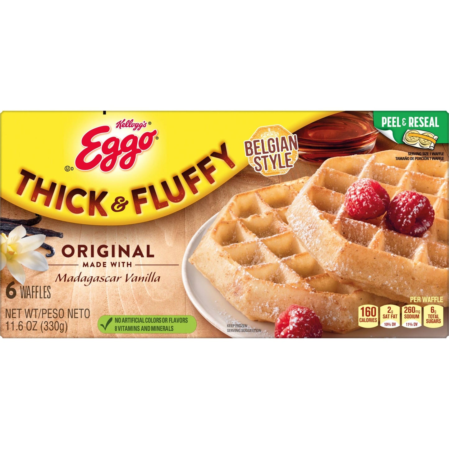 Eggo Thick And Fluffy Original Waffles, Frozen Breakfast, 11.6 Oz 6 Count