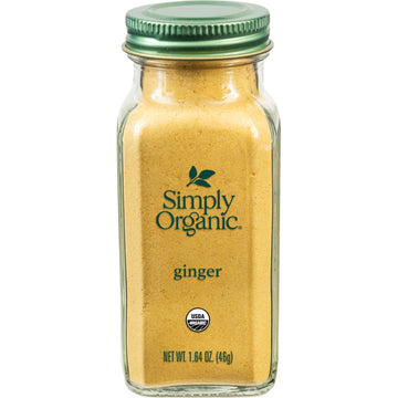 Simply Organic Ground Ginger Root, 1.64 Ounce, Non Eto, Non Irradiated, Non Gmo, Complements Both Sweet & Savory Dishes