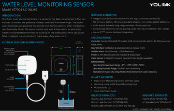 Yolink Water Leak Sensor 3, With Built-In Siren Up To 105Db, Compatible With Alexa And Ifttt - Yolink Hub Required