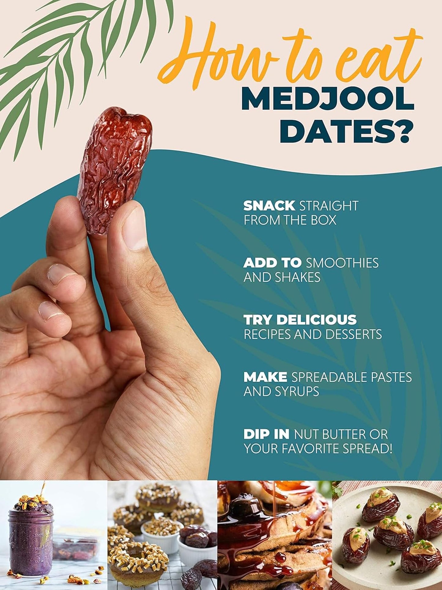 Natural Delights Organic Medjool Dates Whole - USDA Certified Organic Fruit  Good Source of Fiber & Potassium  Naturally Sweet  Snack for On-the-Go  Large & Plump Dates - 12 oz Tub (Pack of 2)