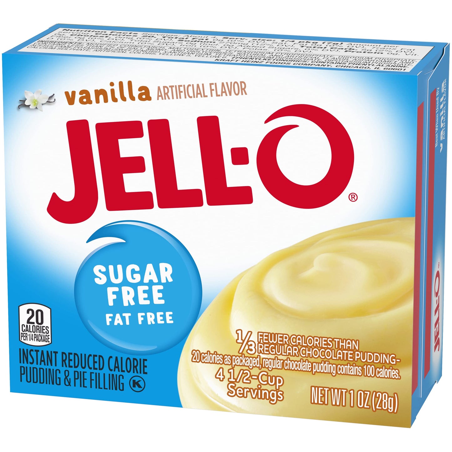 Jell-O Instant Pudding & Pie Filling, Sugar Free, Fat Free, 1 oz, 1.5 Ounce (Pack of 1)