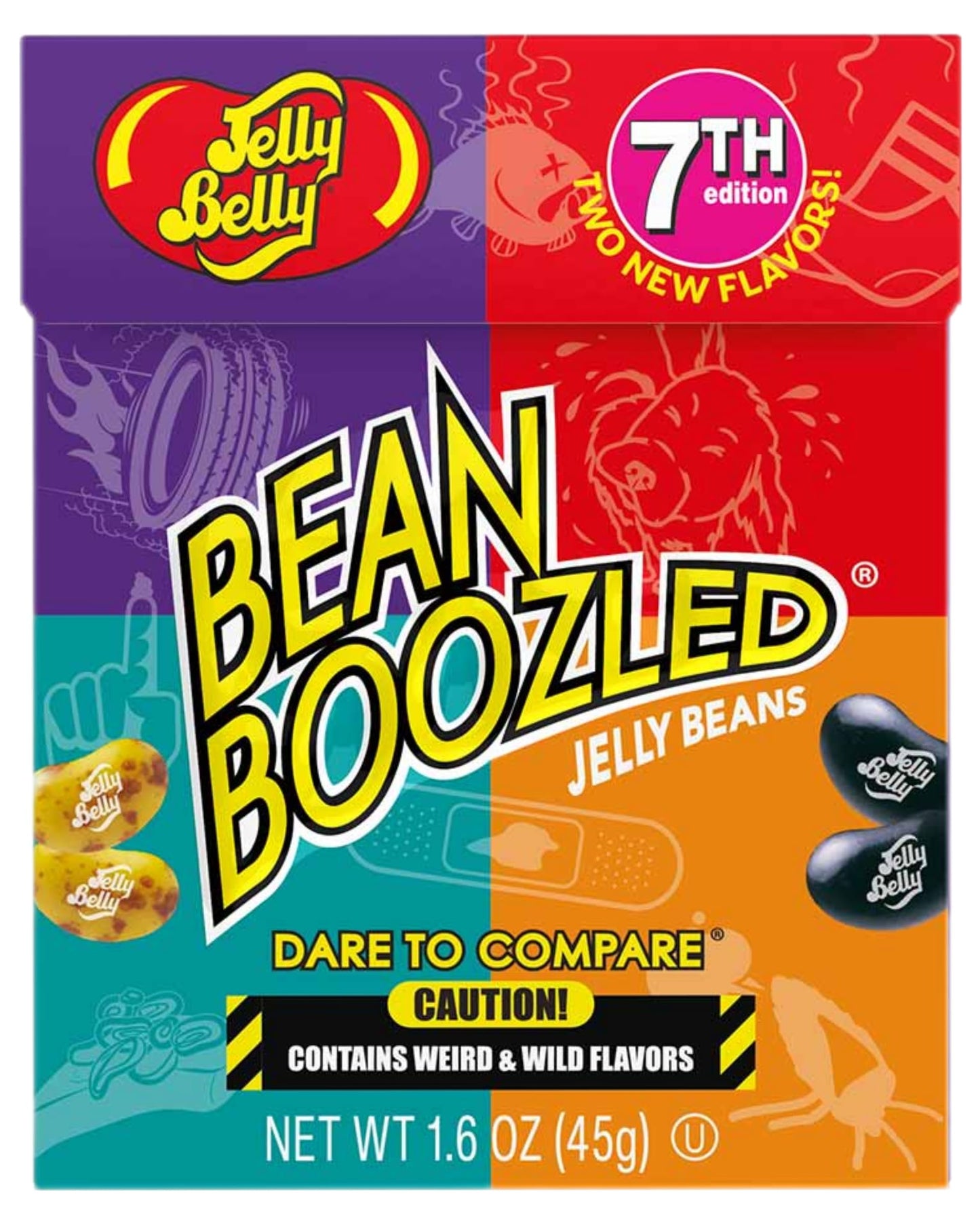 Just Grown Jelly Belly Beanboozled *7Th Edition* (1.6 Oz Pack Of 4)