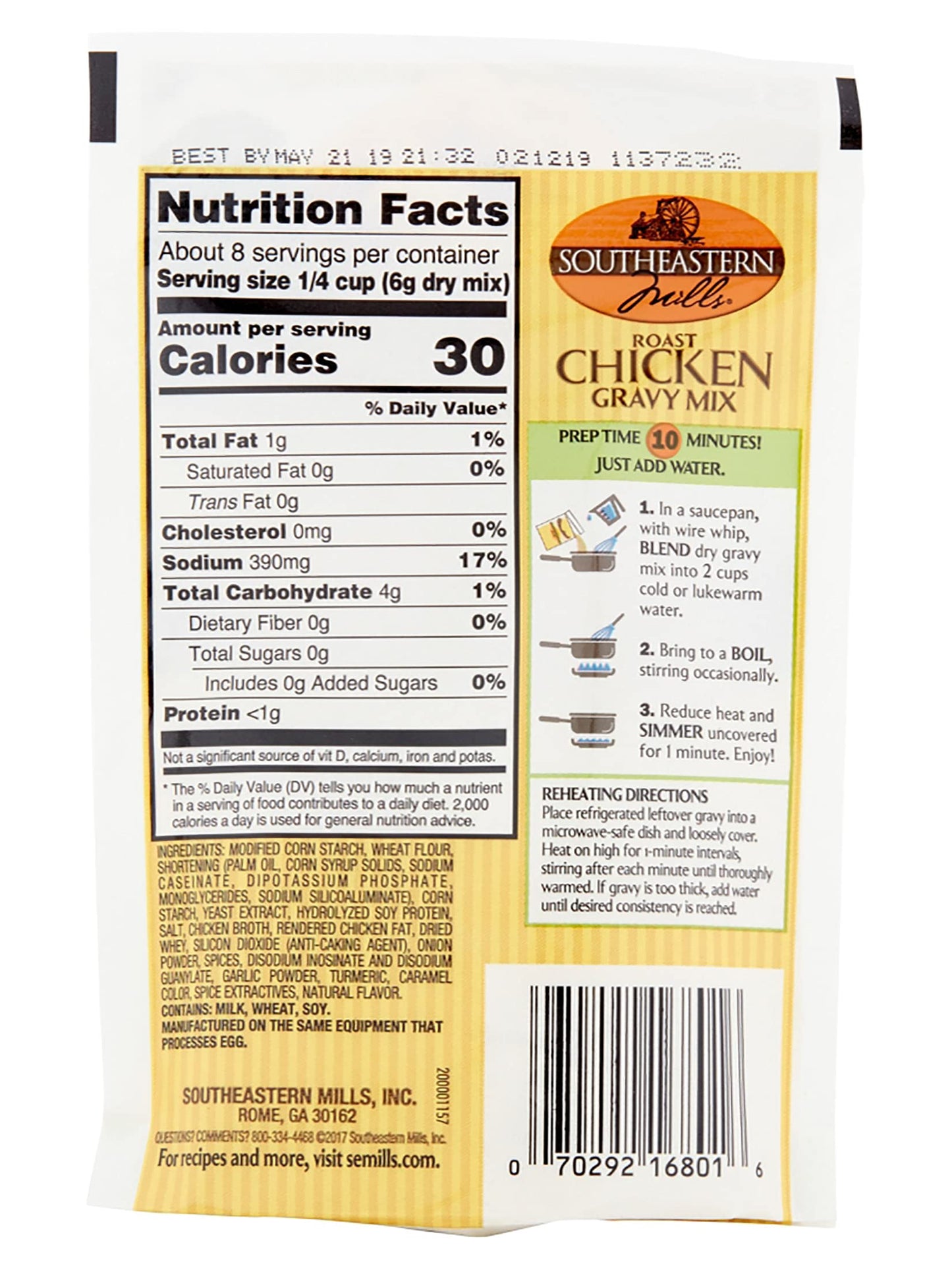 Southeastern Mills Roast Chicken Gravy Mix, 1.70-Ounce (Pack Of 24)