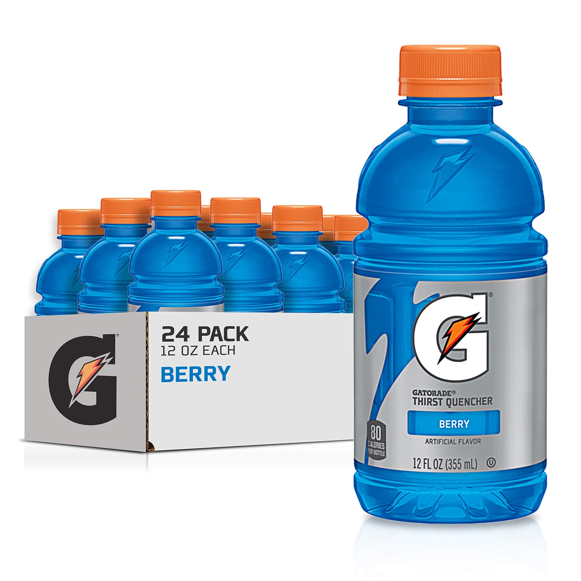 Gatorade Thirst Quencher, Berry, 12 Ounce Bottles (Pack Of 24)