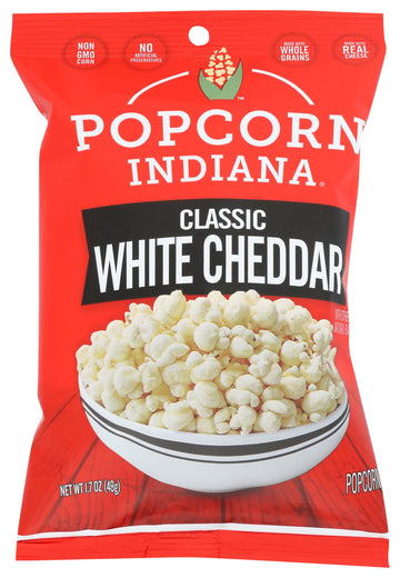 Popcorn Indiana Wisconsin Aged White Cheddar, King Size Single Bag, 1.7 Oz