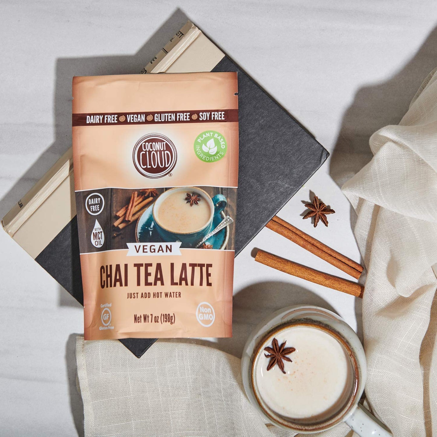 Coconut Cloud Vegan Spiced Chai Tea Latte, Dairy Free, Gluten Free, 7 oz