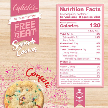 CYBELES FREE TO EAT Gluten-Free & Vegan Cookies - Soft-Baked Snack, 6 oz Pack of 6, Multicolored, Dairy, Soy, & Nut Free